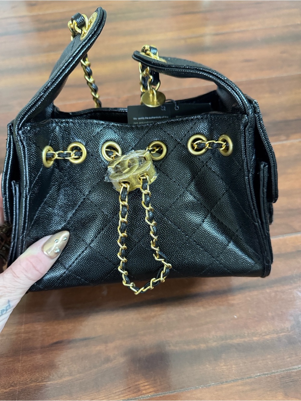 Black Quilted Chain-Handle Women’s Bag copy - Picture 3 of 5